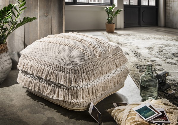 Sitzhocker / Pouf IBIZA, naturfarben