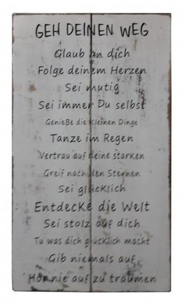 Deko-Holzschild mit Spruch BOARD No. 6, handgefertigt