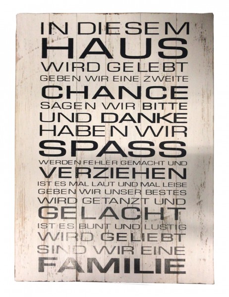 Deko-Holzschild mit Spruch BOARD No. 4, handgefertigt