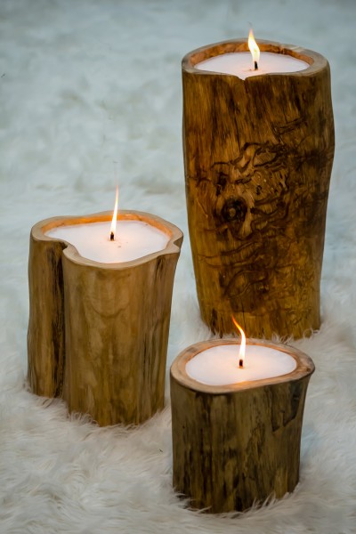 Baum-Kerzen im 3er-Set